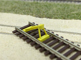 Code 55 Track Bumpers Brown/Yellow (4 Pack), N Scale